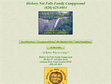 Tablet Screenshot of hickorynutfallsfamilycampground.com